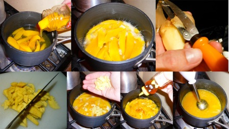 mango ginger pornsicles cook chop puree