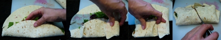 veggie burger wrap tortilla